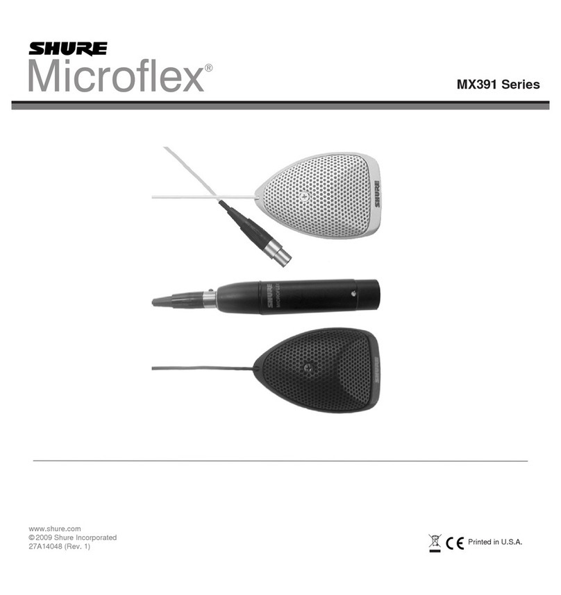 Shure Microflex MX391 Series Specifications
