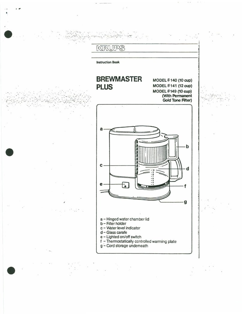 Krups BREWMASTER PLUS 141 Instruction book