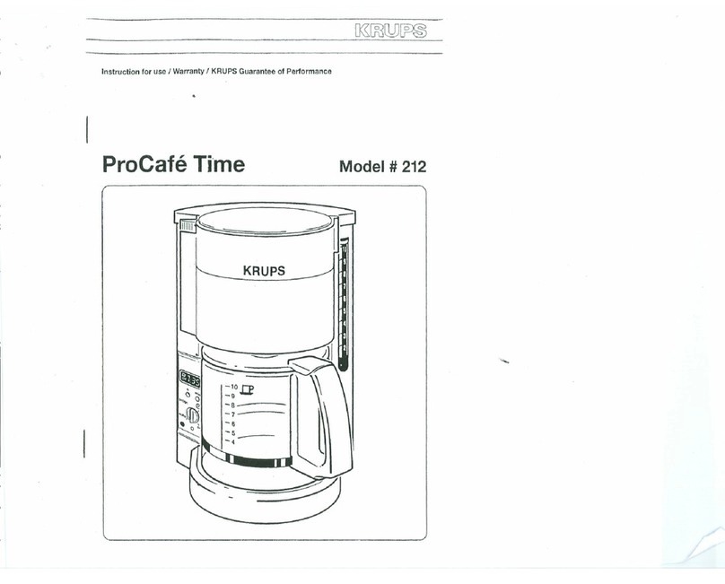 Krups PROCAFE TIME 212 User manual