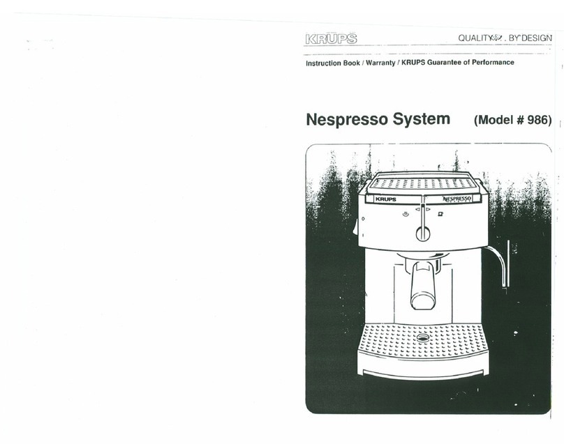 Krups NESPRESSO SYSTEM 986 User manual