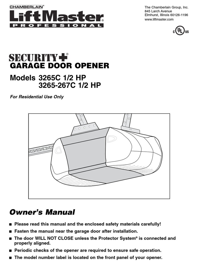 Chamberlain 3265C 1/2 HP owner's manual