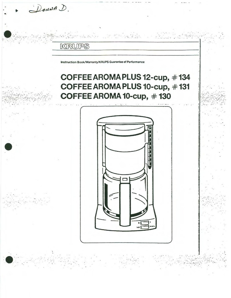 Krups COFFEE AROMA PLUS Instruction book