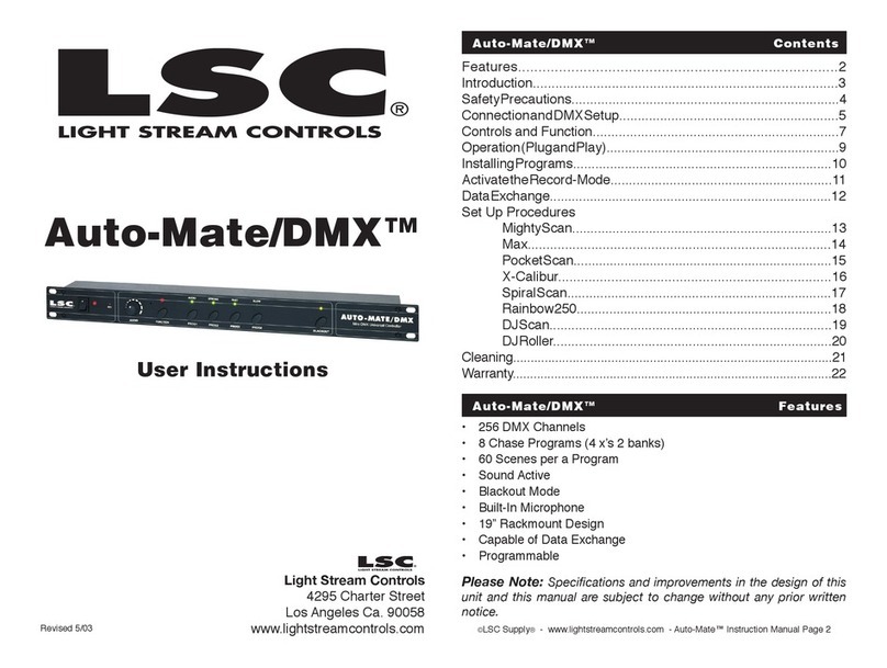 Light Stream Controls Auto-Mate/DMX User instructions
