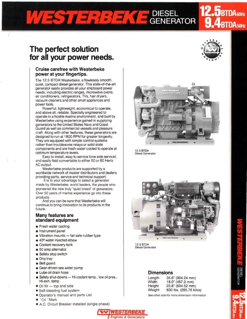 Westerbeke 12.5 BTDA Information sheet