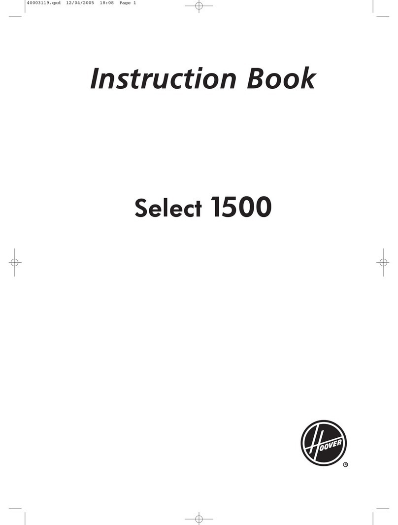 Hoover SELECT 1500 User manual