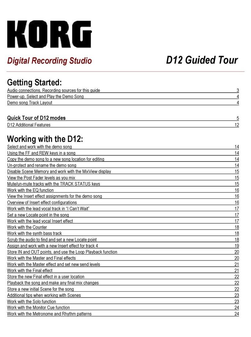 Korg D12 User manual
