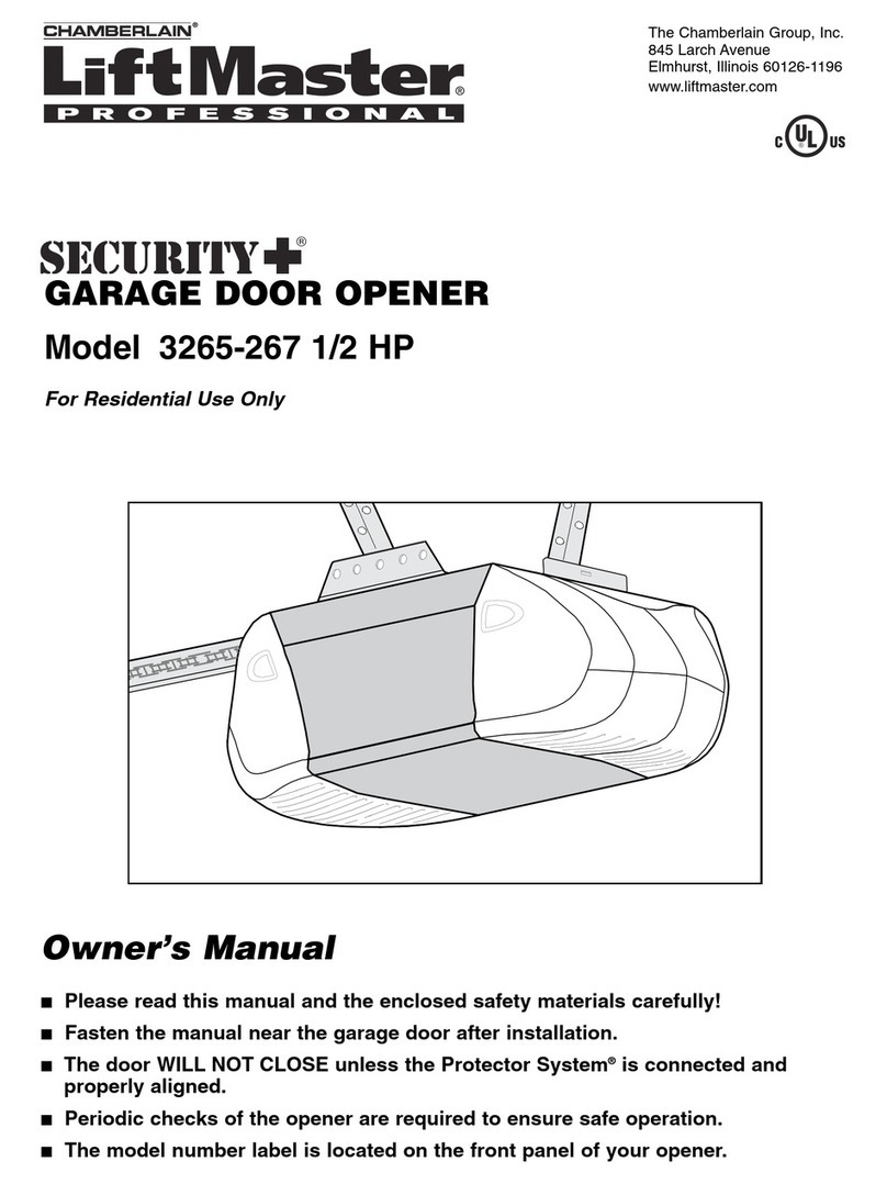 Chamberlain 3265 1/2 HP owner's manual