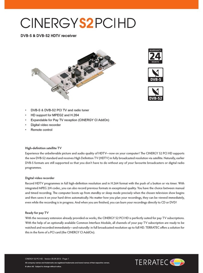 TerraTec CINERGY S2 PCI HD Specifications