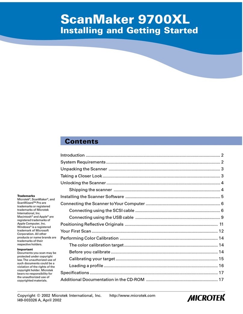 Microtek ScanMaker 9700XL User manual