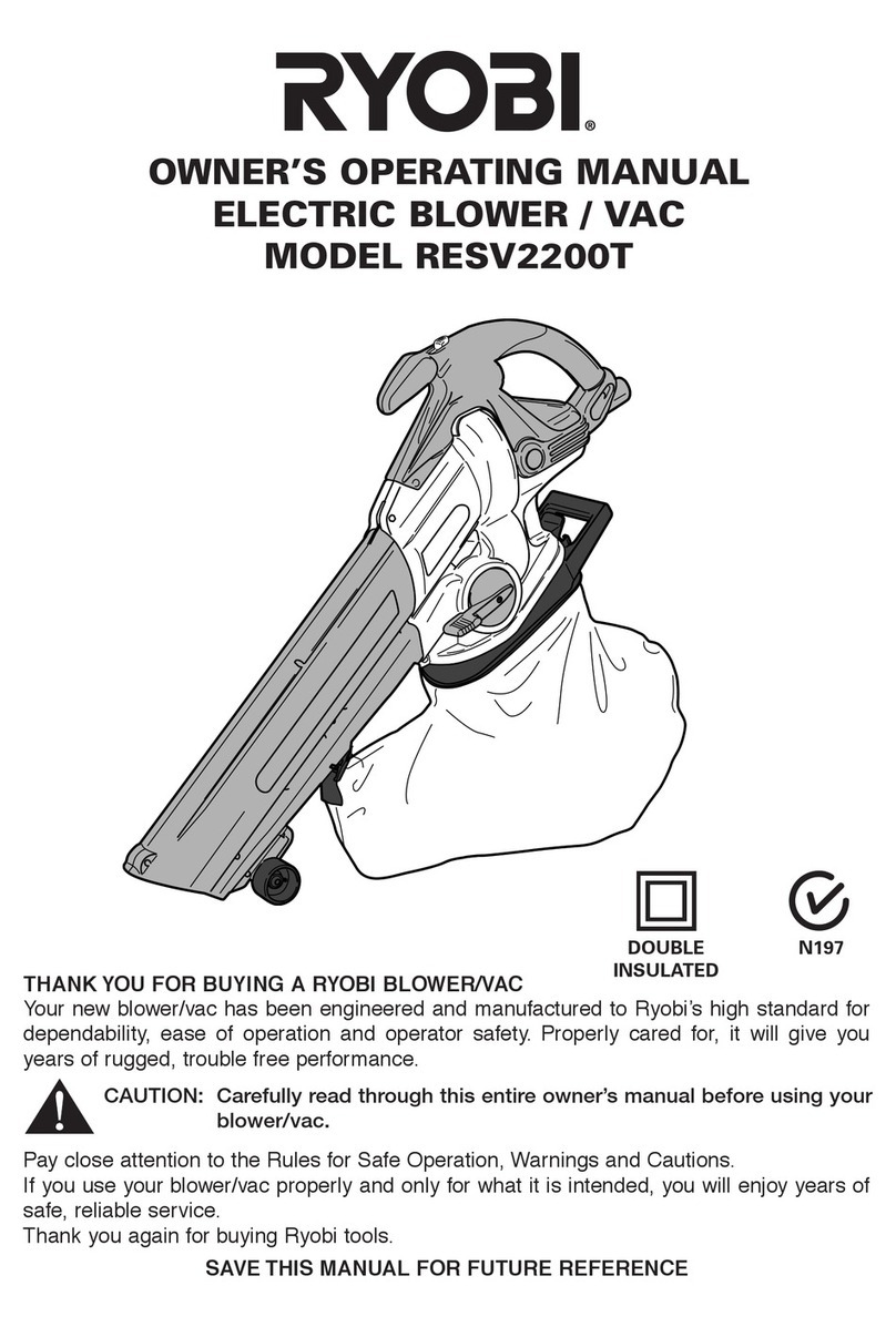 Ryobi RESV2200T Owner's operating manual