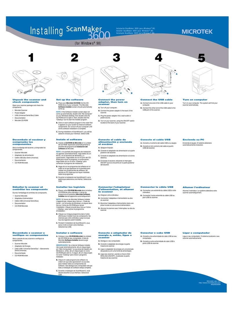 Microtek ScanMaker 3600 User manual