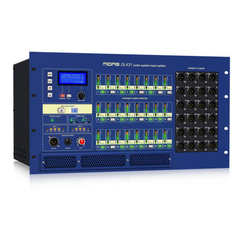 Midas XL8 DL431 Operator's manual