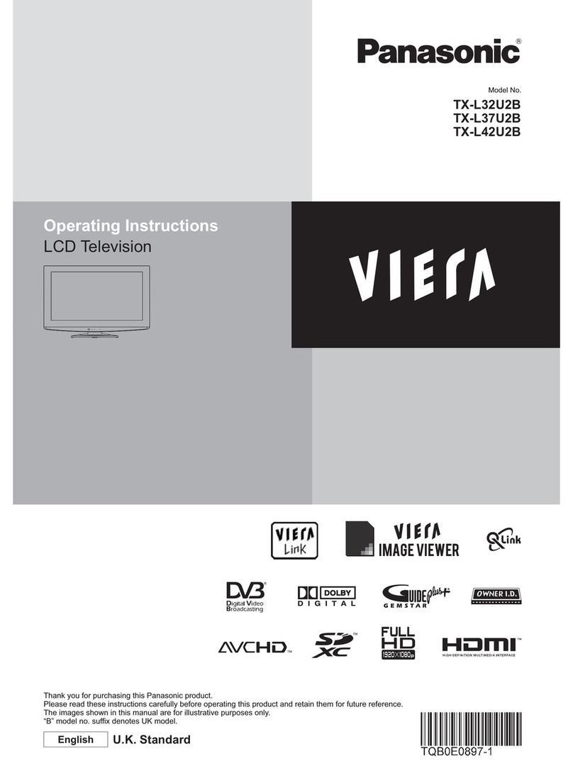 Panasonic Viera TX-L32U2B User manual Panasonic Viera TX-L32U2B User manual