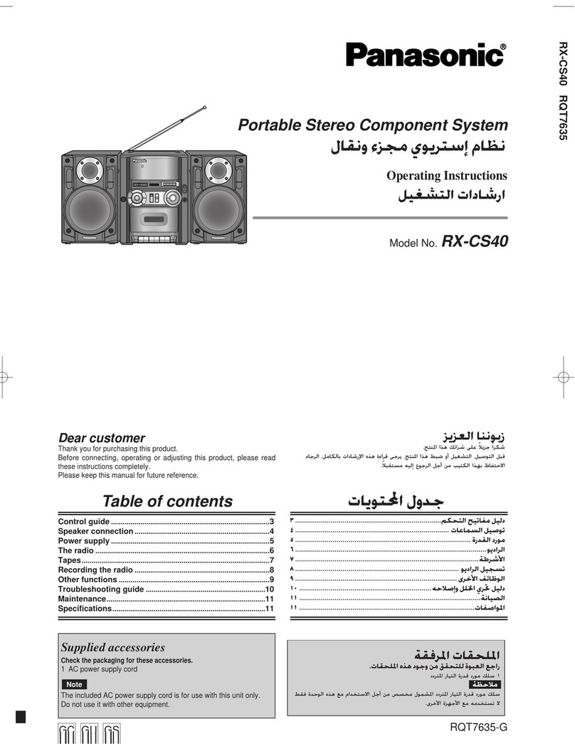 Panasonic RX-CS40 operating instructions
