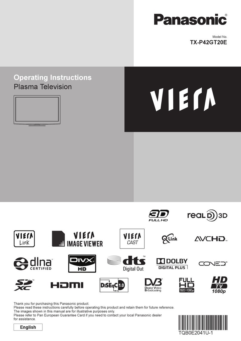 Panasonic Viera TX-P42GT20E User manual