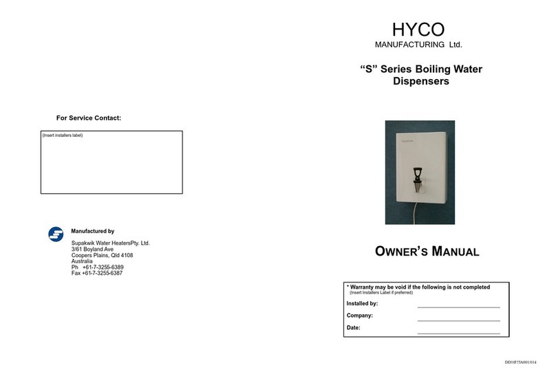 Hyco S Series owner's manual