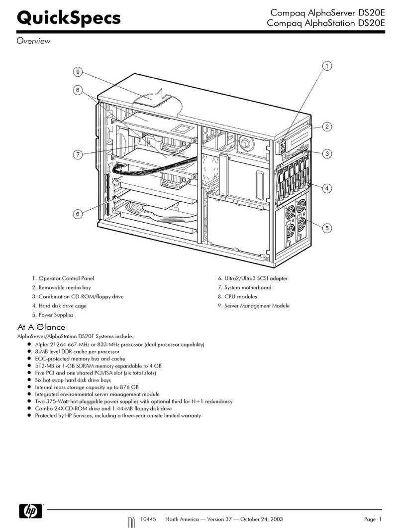 HP Compaq AlphaServer DS20E User instructions HP Compaq AlphaServer DS20E User instructions