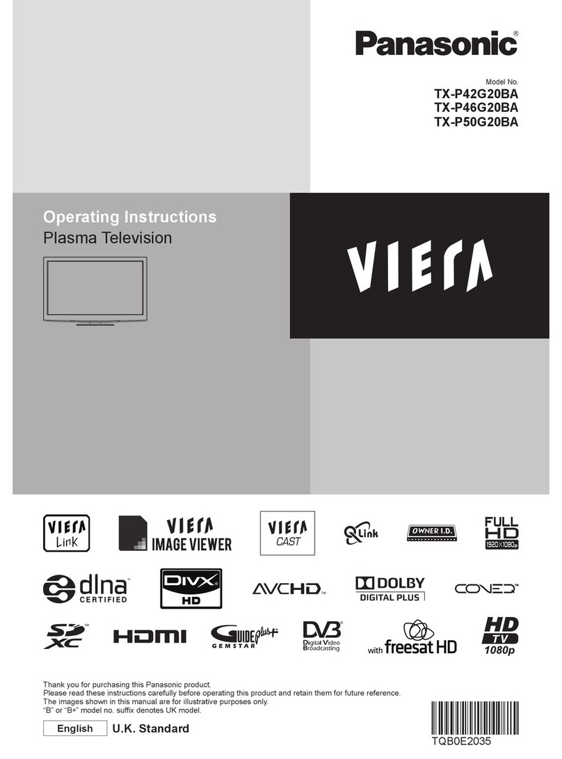 Panasonic VIERA TX-P42G20BA User manual