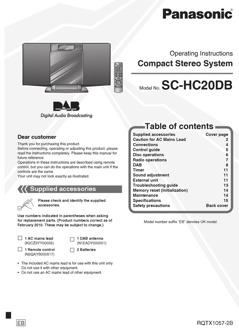 Panasonic SC-HC20DB User manual