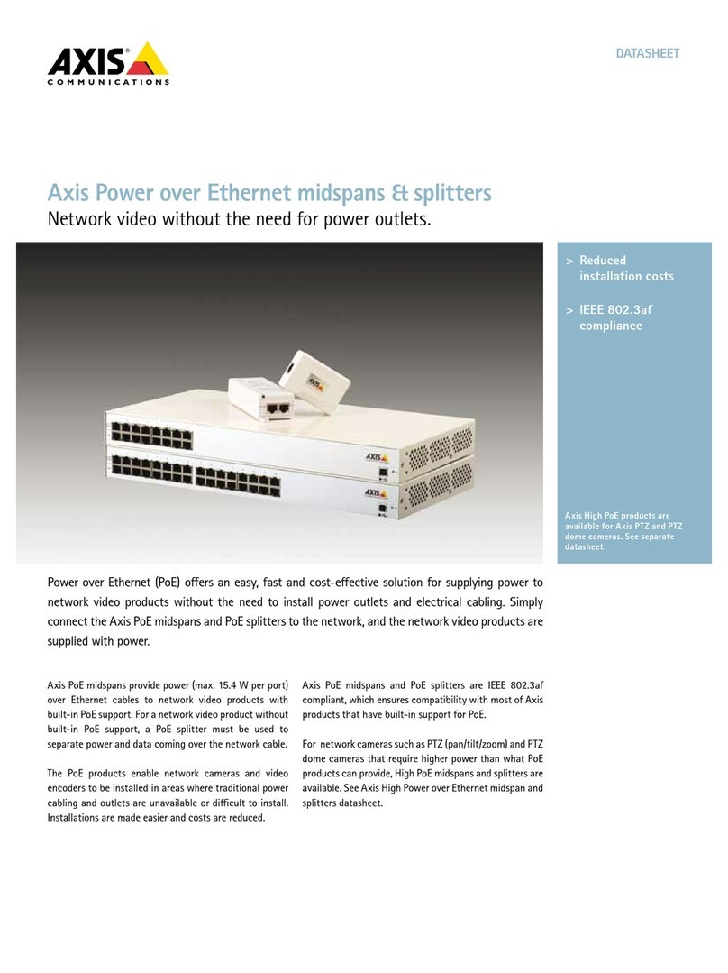 Axis T8120 Midspan 1-port User manual