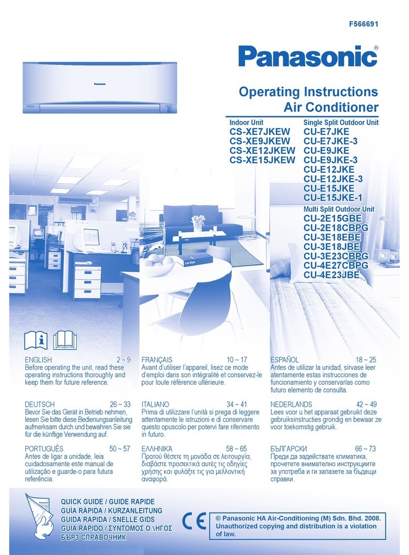 Panasonic CS-XE7JKEW User manual