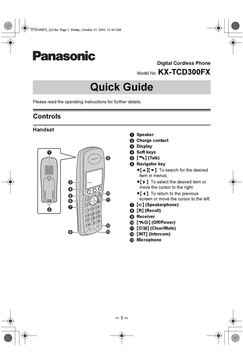 Panasonic KX-TCD300FX quick guide