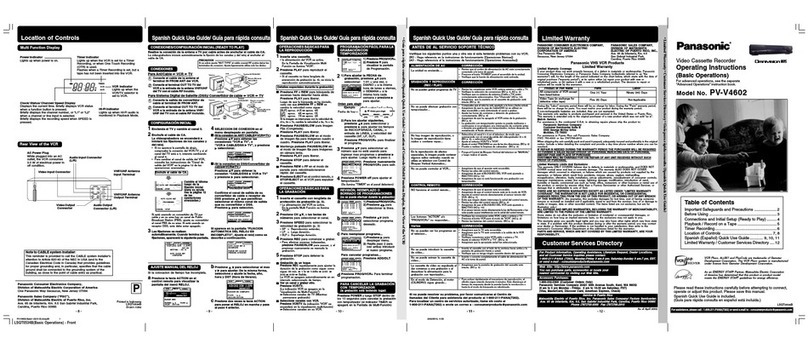 Panasonic PV-V4602 User manual