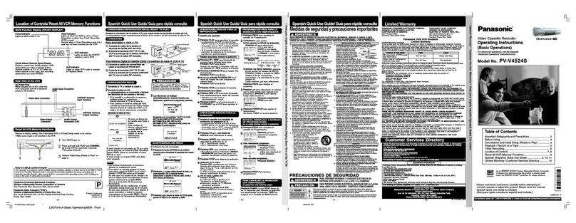 Panasonic PV-V4524S Assembly Instructions