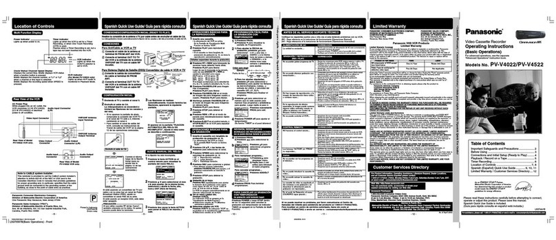 Panasonic Omnivision VHS PV-V4022 User manual Panasonic Omnivision VHS PV-V4022 User manual