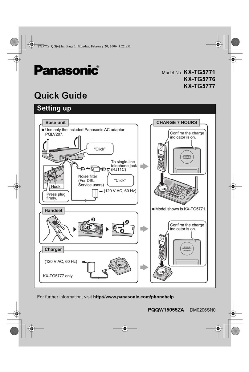 Panasonic KX-TG5771 quick guide