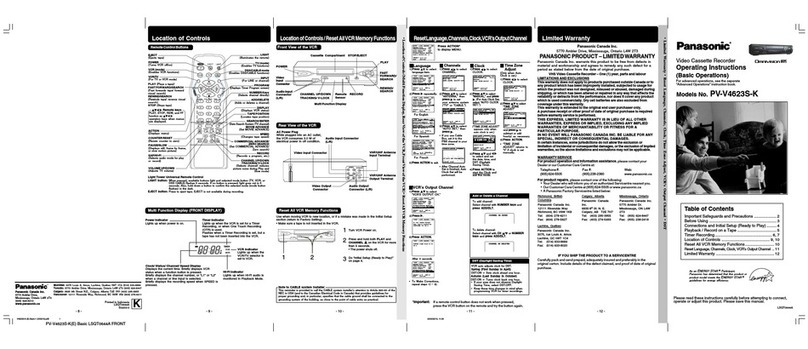 Panasonic PV-V4623S-K User manual