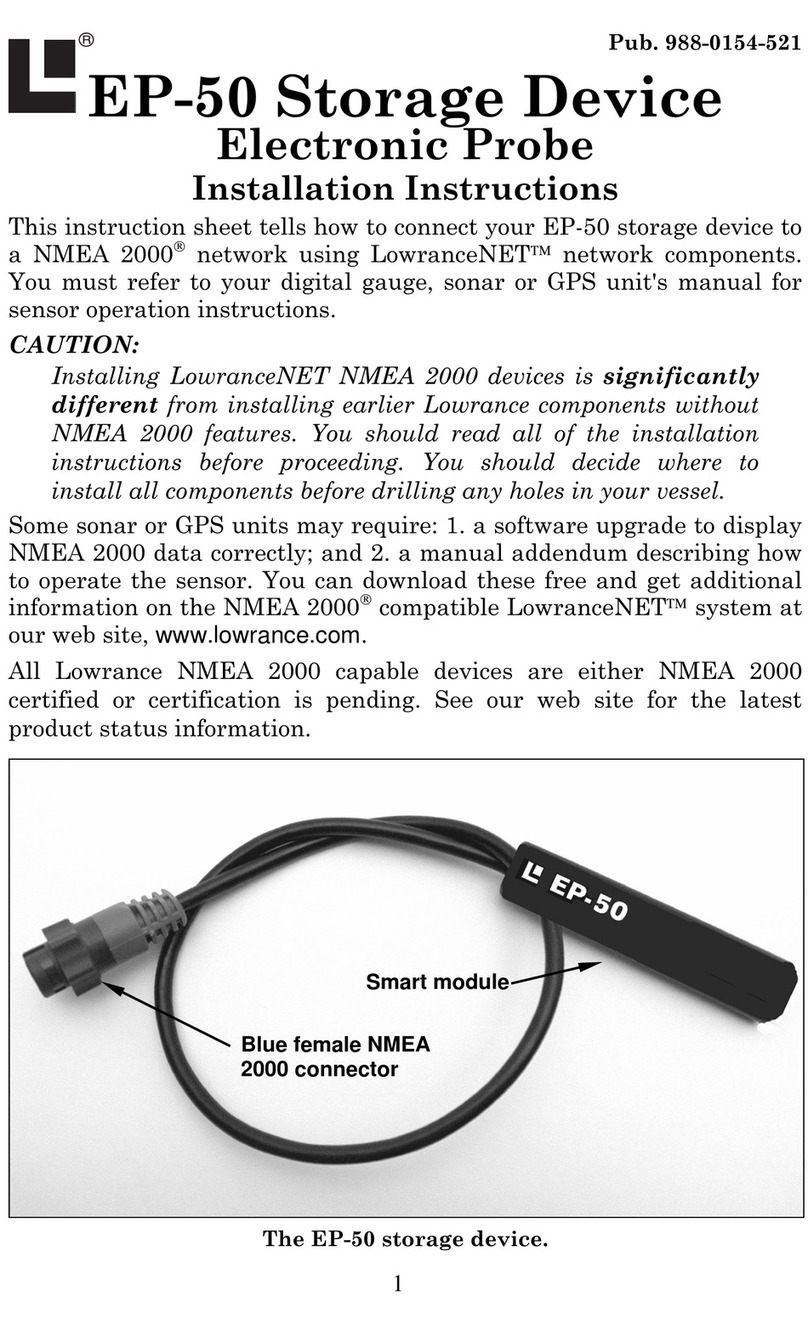 Lowrance EP-50 installation instructions
