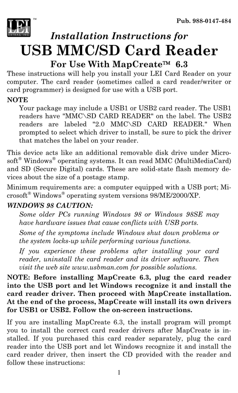 LEI Extras USB MMC/SD Card Reader User manual