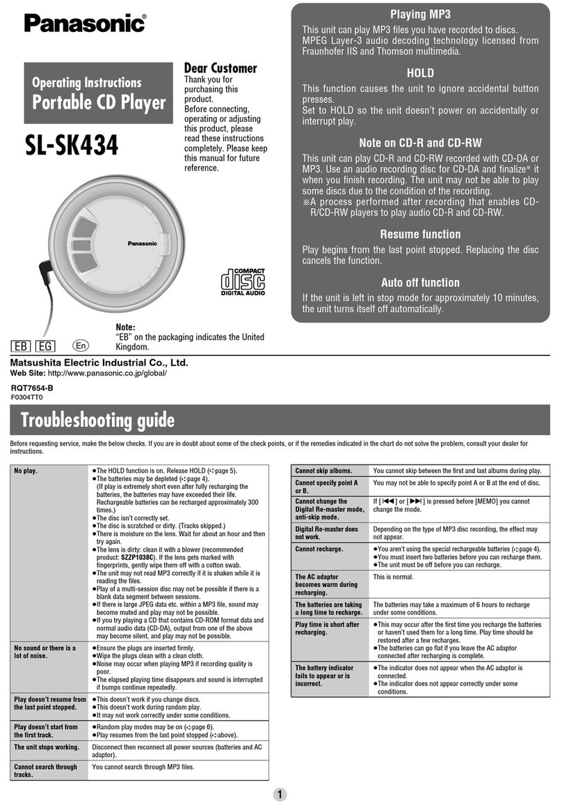 Panasonic SL-SK434 User manual