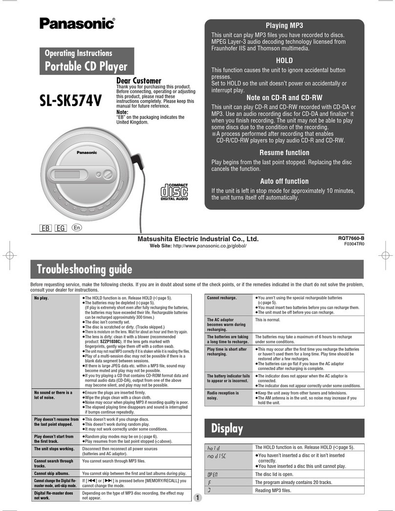 Panasonic SL-SK574V operating instructions