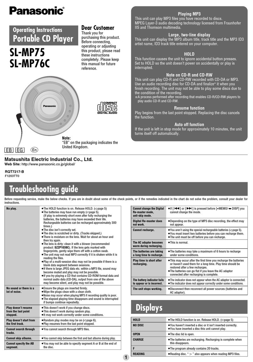 Panasonic SL-MP75 User manual