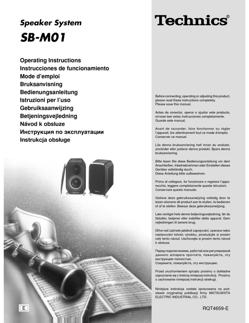 Technics SB-M01 User manual