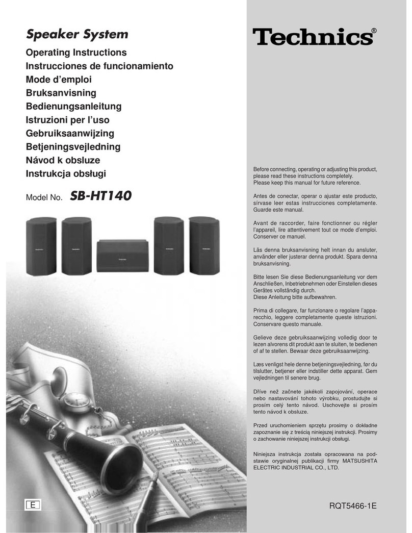 Technics SB-HT140 operating instructions