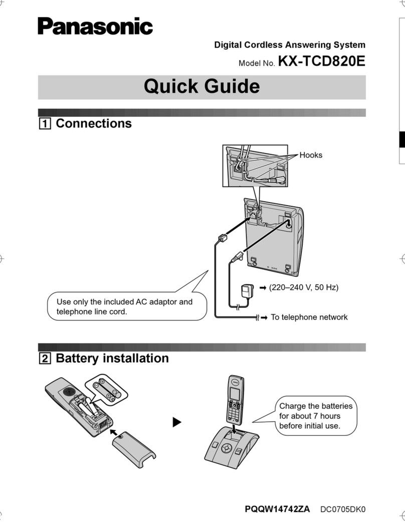 Panasonic KX-TCD820E User manual