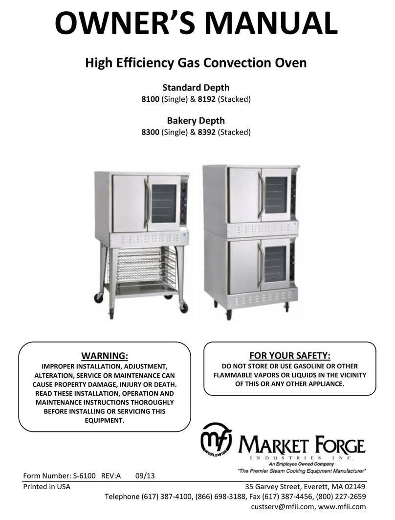 Market Forge Industries Standard Depth 8100 owner's manual