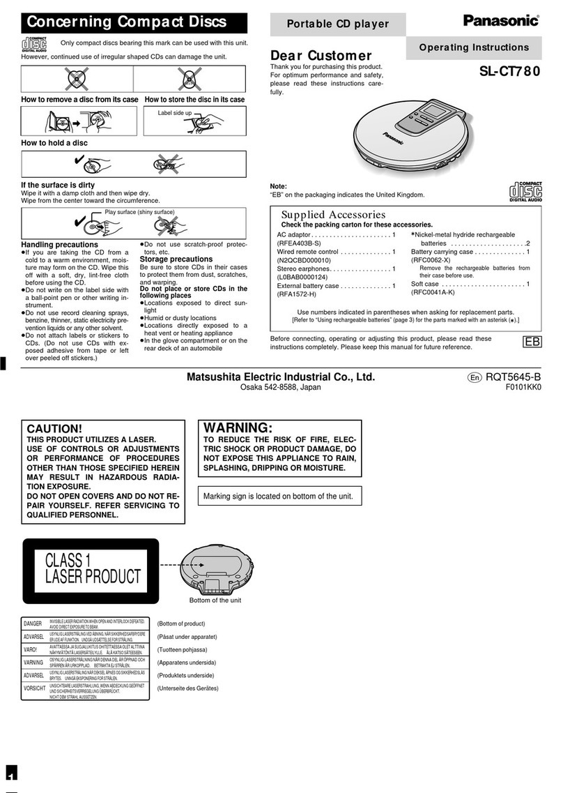 Panasonic SL-CT780 User manual
