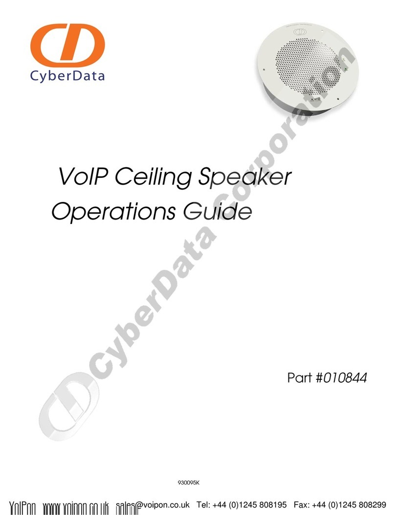 CyberData 10844 Operation guide