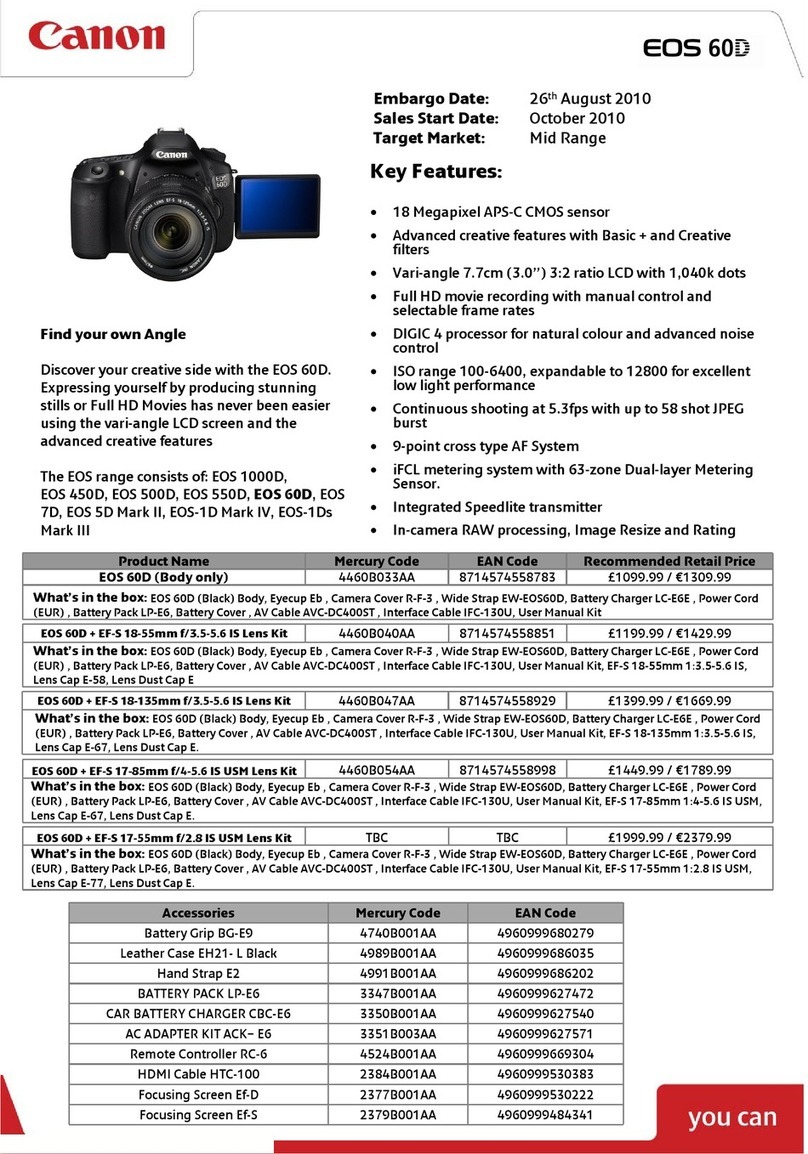 Canon EOS 60D Technical specifications