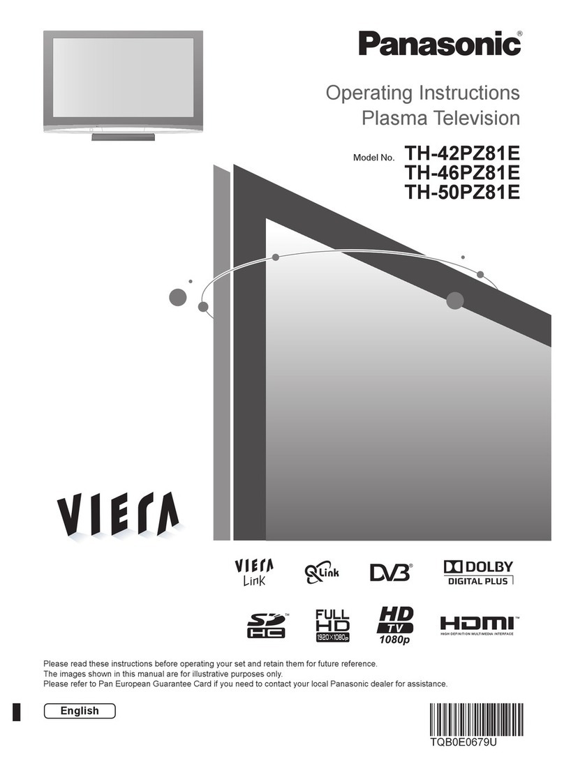Panasonic Viera TH-42PZ81E operating instructions