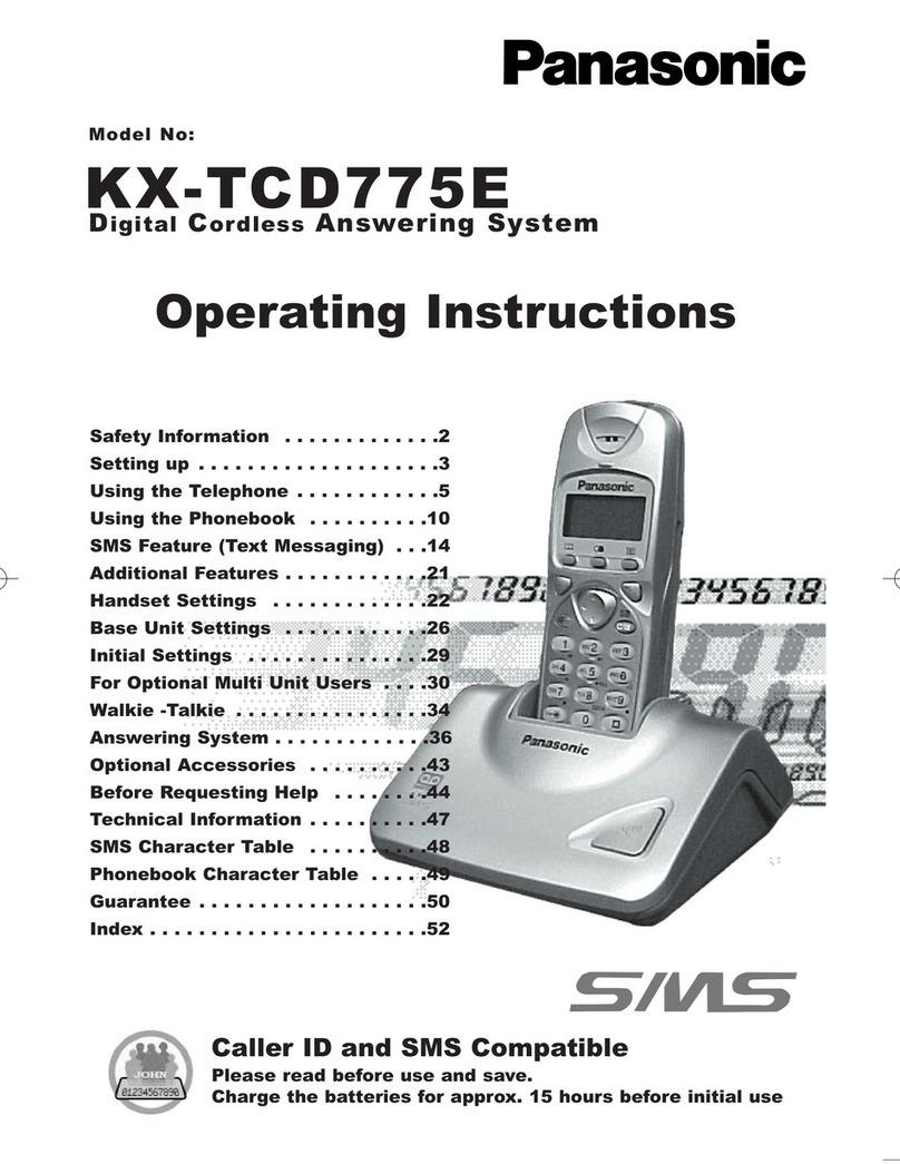 Panasonic KX-TCD775E operating instructions