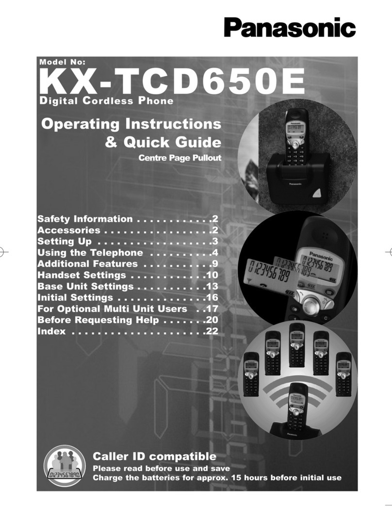 Panasonic KX-TCD650 Operating instructions & quick guide