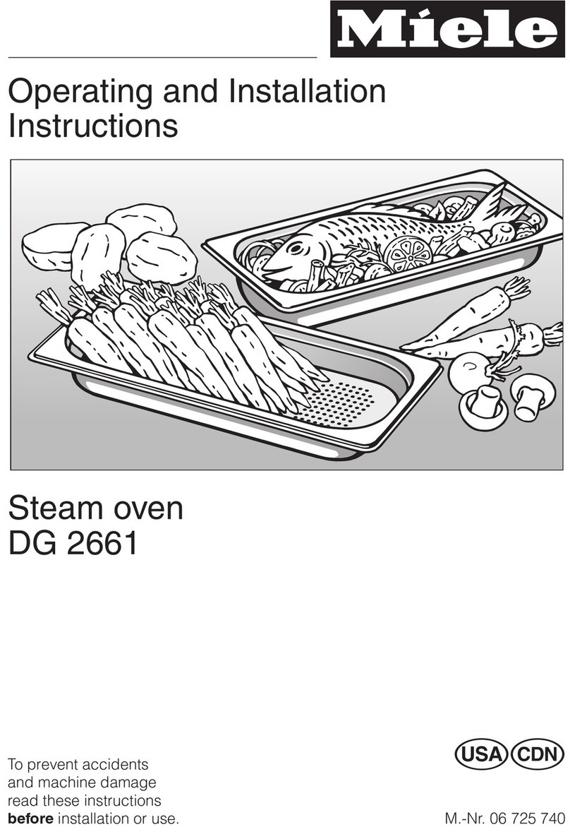 Miele DG 2661 Operating and installation instructions Miele DG 2661 Operating and installation instructions