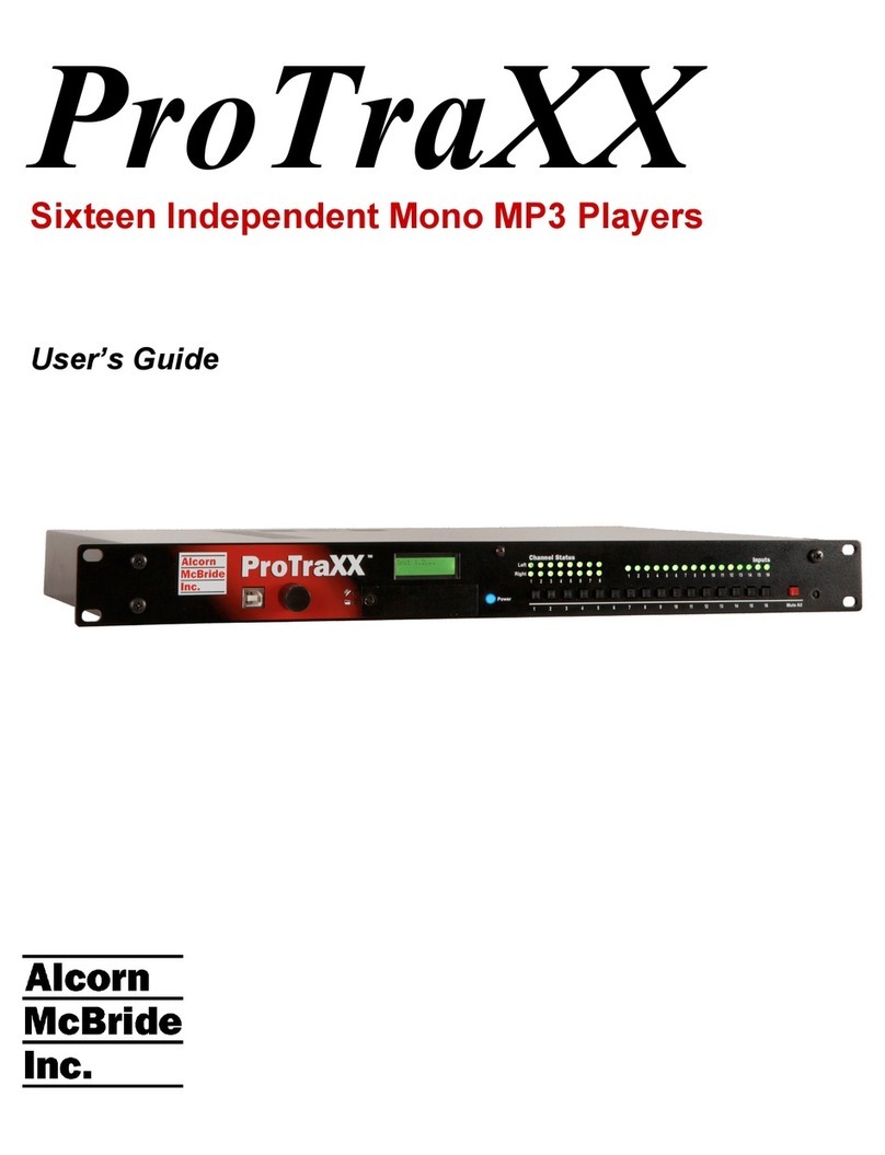 Alcorn Mcbride ProTraXX user guide