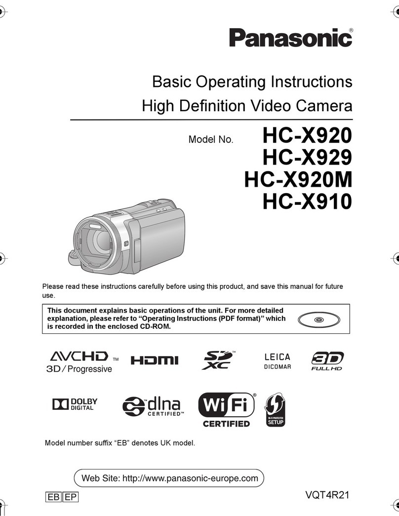 Panasonic HC-X920 User manual