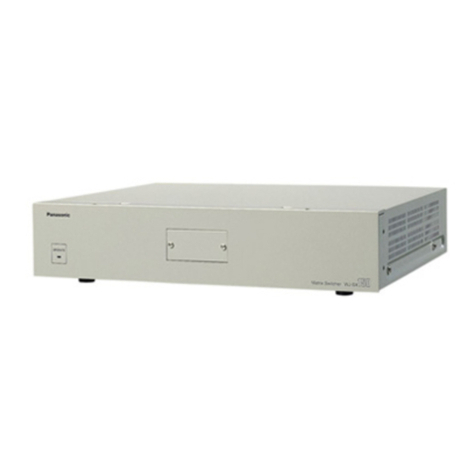 Panasonic WJSX150 - SWITCHER - ADDENDUM operating instructions